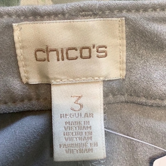 ❤️CHICO’s size “3” knit suede pant in Feature Stone color, jegging. - Picture 6 of 9